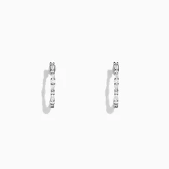 BH Multi Classique 14K White Gold Diamond Hoop Earrings, 0.37 TCW | Earrings