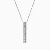 Effy Jewelry Classique 14K White Gold Diamond Vertical Necklace, 0.61 TCW | Necklaces & Pendants