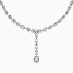 BH Multi Classique 18K White Gold Diamond Lariat Necklace, 3.74 TCW | Necklaces & Pendants