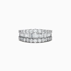 Effy Jewelry Classique 14K White Gold Diamond Band Ring, 1.55 TCW | Rings