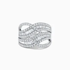 BH Multi Classique 14K White Gold Diamond Waves Ring, 1.66 TCW | Rings