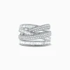 BH Multi Classique 14K White Gold Diamond Crossover Ring, 1.47 TCW | Rings