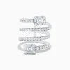 Effy Jewelry Classique 14K White Gold Diamond Spiral Ring | Rings