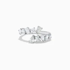 Effy Jewelry Classique 14K White Gold Diamond Bypass Ring 1.36 TCW | Rings