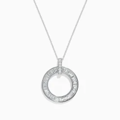 BH Multi Classique 14K White Gold Diamond Circle Pendant | Necklaces & Pendants