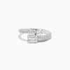 Effy Jewelry Classique 14K White Gold Diamond Bypass Ring 0.65 TCW | Rings