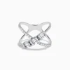 Effy Jewelry Classique 14K White Gold Diamond Criss Cross Ring | Rings