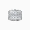 Effy Jewelry Classique 14k White Gold Diamond Statement Ring 1.82 TCW | Rings