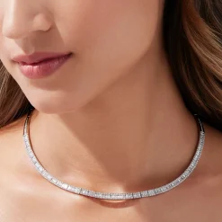 Effy Jewelry Classique 14K White Gold Diamond Collar Necklace 3.12 TCW | Necklaces & Pendants