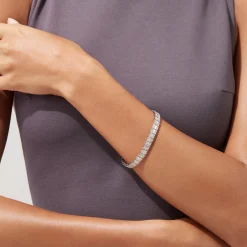 BH Multi Classique 14K White Gold Diamond Tennis Bracelet, 6.20 TCW | Bracelets