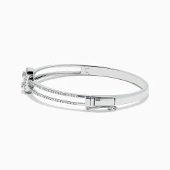 BH Multi Classique 14K White Gold Diamond Bangle 0.93 TCW | Bracelets