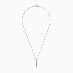 Effy Jewelry Classique 14K White Gold Diamond Vertical Necklace, 0.61 TCW | Necklaces & Pendants