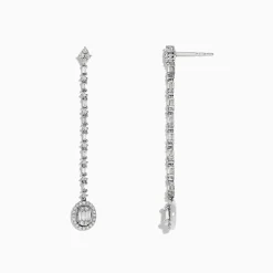 BH Multi Classique 14K White Gold Diamond Drop Earrings, 0.72 TCW | Earrings