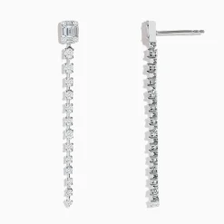 BH Multi Classique 14K White Gold Diamond Drop Earrings | Earrings