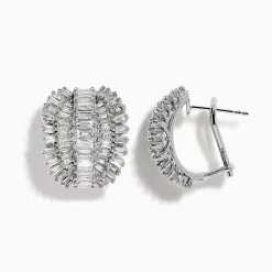 Effy Jewelry Classique 14k White Gold Diamond Earrings | Earrings