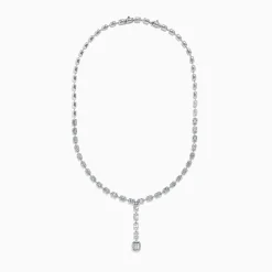 BH Multi Classique 18K White Gold Diamond Lariat Necklace, 3.74 TCW | Necklaces & Pendants