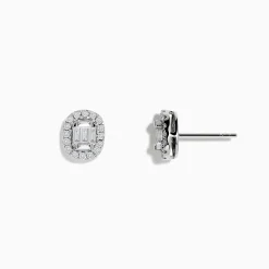 Effy Jewelry Classique 14K White Gold Diamond Stud Earrings 0.59 TCW | Earrings
