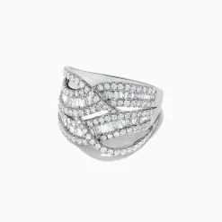BH Multi Classique 14K White Gold Diamond Waves Ring, 1.66 TCW | Rings