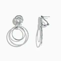 Effy Jewelry Classique 14K White Gold Diamond Drop Earrings, 1.12 TCW | Earrings