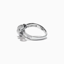 BH Classique 14K White Gold Diamond Bow Ring, 1.08 TCW | Rings