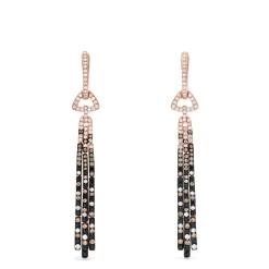 Effy Jewelry Confetti 14K Gold Black, Espresso u0026 White Diamond Earrings, 1.51 TCW | Earrings