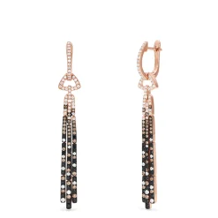 Effy Jewelry Confetti 14K Gold Black, Espresso u0026 White Diamond Earrings, 1.51 TCW | Earrings