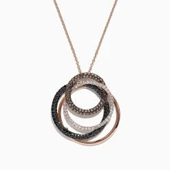 Effy Jewelry Confetti 14K Gold Espresso, Black u0026 White Diamond Pendant, 1.65 TCW | Necklaces & Pendants