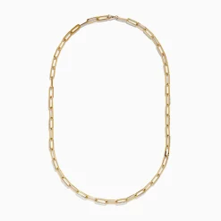 Effy Jewelry D'oro 14 Karat Yellow Gold Paperclip Chain Link Diamond Necklace | Necklaces & Pendants
