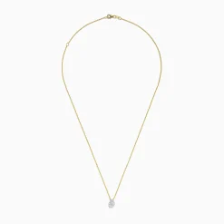 Effy Jewelry D'Oro 14 Karat Yellow Gold Pave Diamond Pear Shape Pendant | Necklaces & Pendants