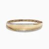 Effy Jewelry D'Oro 14K Brushed Yellow Gold Diamond Bangle, 0.77 TCW | Bracelets