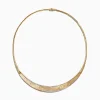 Effy Jewelry D'Oro 14K Brushed Yellow Gold Diamond Collar Necklace, 0.90 TCW | Necklaces & Pendants