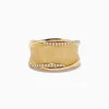 Effy Jewelry D'Oro 14K Brushed Yellow Gold Diamond Accented Ring | Rings