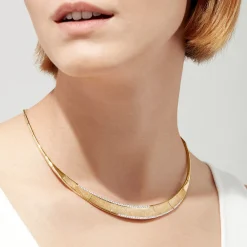 Effy Jewelry D'Oro 14K Brushed Yellow Gold Diamond Collar Necklace, 0.90 TCW | Necklaces & Pendants