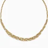 Effy Jewelry D'Oro 14K Textured Yellow Gold Diamond Collar Necklace, 1.68 TCW | Necklaces & Pendants