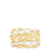 Effy Jewelry D'Oro 14K Textured Yellow Gold Diamond Accented Ring, 0.41 TCW | Rings