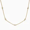 Effy Jewelry D'Oro 14K Yellow Gold 18" Diamond Station Necklace, 0.21 TCW | Necklaces & Pendants