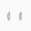 Effy Jewelry D'Oro 14k Yellow Gold 3/8" Diamond Huggie Earrings 0.22 TCW | Earrings
