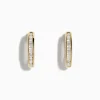 Effy Jewelry D'oro 14K Yellow Gold 5/8" Diamond Hoop Earrings 0.47 TCW | Earrings