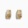 Effy Jewelry D'Oro 14K Yellow Gold 5/8" French Clip Diamond Earrings, 0.39 TCW | Earrings