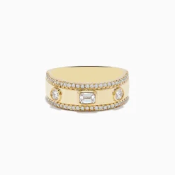 Effy Jewelry D'Oro 14K Yellow Gold Bezel Set Diamond Band 0.67 TCW | Rings