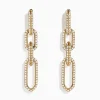 Effy Jewelry D'Oro 14K Yellow Gold Chain Link Diamond Drop Earrings | Earrings
