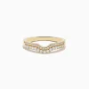 Effy Jewelry D'oro 14K Yellow Gold Curved Diamond Band 0.32 TCW | Rings