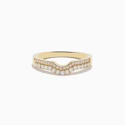 Effy Jewelry D'oro 14K Yellow Gold Curved Diamond Band 0.32 TCW | Rings