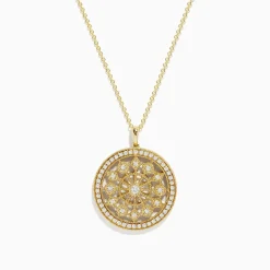 BH Multi D'Oro 14K Yellow Gold Diamond Mandala Pendant | Necklaces & Pendants