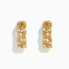 BH Multi D'Oro 14K Yellow Gold Diamond Filigree Hoop Earrings, 0.41 TCW | Earrings