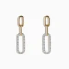 BH Multi D'Oro 14K Yellow Gold Diamond Paperclip Earrings, 0.29 TCW | Earrings