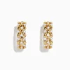 BH Multi D'Oro 14K Yellow Gold Diamond Huggie Hoop Earrings, 0.76 TCW | Earrings