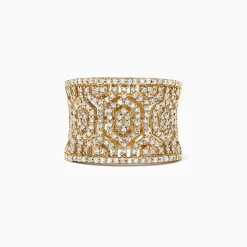 Effy Jewelry D'Oro 14K Yellow Gold Diamond Maze Ring, 0.79 TCW | Rings