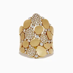 BH Multi D'Oro 14K Yellow Gold Diamond Pave Pebble Ring, 0.79 TCW | Rings