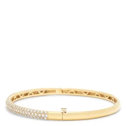 Effy Jewelry D'Oro 14K Yellow Gold Diamond Pave Bangle, 1.87 TCW | Bracelets